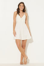 Ocean Drive Rib Knit Twist Front Dress - White