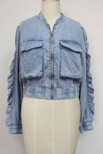 Zipper Jacket - Washed Denim Blue
