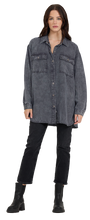 Vintage Havana Black Long Tencel Shirting