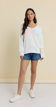 Vintage Havana Ivory W/ Sorbet Multi Beach Sweater