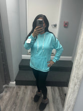 Shabby Distressed Drawstring Hoodie - Pink, White or Light Blue