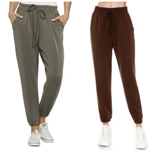 Ariella Drawstring Jogger With Pockets - Brown or Olive