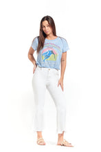 1822 27'' Luxe Demi Boot Jean W/ Sharkbite Hem - White