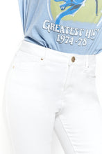 1822 27'' Luxe Demi Boot Jean W/ Sharkbite Hem - White