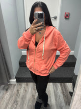 POL Washed Distressed Zip-up Hoodie - Assorted Colors