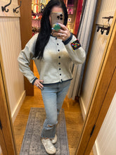 Darcie Contrast Cardigan - Light Heather Grey