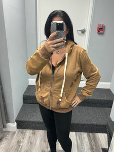 POL Washed Distressed Zip-up Hoodie - Assorted Colors