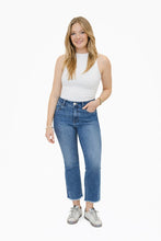 1822 27" Demi-boot Jean W/ Frayed Hem In Bolt