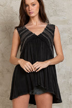 POL Sleeveless v-neck babydoll loose fit knit top - Assorted Colors