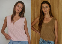 Allende Vest Top - Camel or Light Pink