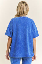 Mineral Wash V Neck Basic T - Ashed Black or Cobalt
