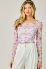 Lettuce Hem Mesh Layering Top - Lavender or Blue