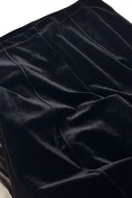 Velvet High Rise Wide Leg Pants - Black