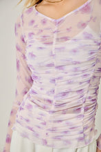 Lettuce Hem Mesh Layering Top - Lavender or Blue