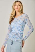 Lettuce Hem Mesh Layering Top - Lavender or Blue