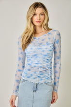 Lettuce Hem Mesh Layering Top - Lavender or Blue