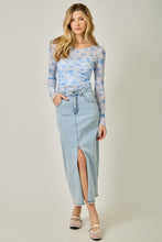 Lettuce Hem Mesh Layering Top - Lavender or Blue