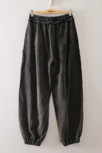 Vintage Wash Cargo Jogger Pants - Black