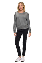Ariella Solid Scuba Top Witth Monochrome Snake Detail- Charcoal Or Black