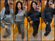 Ariella Solid Scuba Top Witth Monochrome Snake Detail- Charcoal Or Black