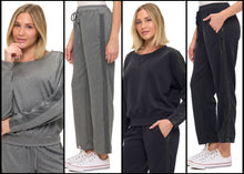 Ariella Solid Scuba Top Witth Monochrome Snake Detail- Charcoal Or Black