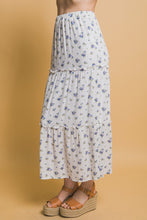 Floral Maxi Skirt - Blue