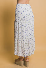 Floral Maxi Skirt - Blue