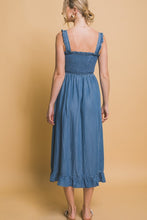 Smocked Maxi Dress - Blue or Light Blue