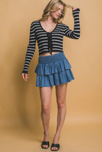 Shirred Waist Tencel  Mini Skirt - Assorted Colors