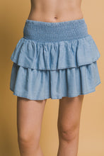 Shirred Waist Tencel  Mini Skirt - Assorted Colors