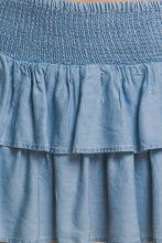 Shirred Waist Tencel  Mini Skirt - Assorted Colors