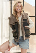 Knit Henley Denim Faux Fur Lined Jacket - Denim