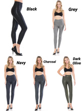 Faux Leather Leggings - Assorted Colors