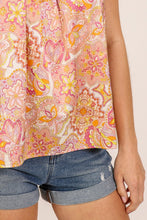 Boho Chic Satin Print Cami Top - Ivory or Rose Combo