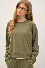 Sweatfleece Cropped Shirt - Olive or Berry