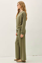 Sweatfleece Cropped Shirt - Olive or Berry