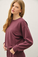 Sweatfleece Cropped Shirt - Olive or Berry