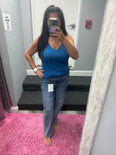 Hidden Ella Medium Wash 28in Inseam Clean Stretch Wide Straight