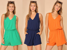 Summer Days Airflow Game Day Romper - Navy, Kelly Green or Orange
