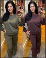Sweatfleece Wide Pants - Olive or Berry
