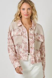 Mystree Mixed Media Jacket - Cappuccino