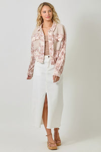 Mystree Mixed Media Jacket - Cappuccino