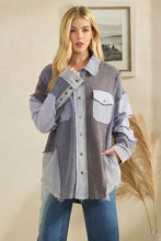 Washed Mix Fabric Loose Fit Shirt