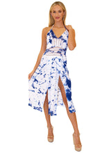 TIE-DYE BLUE COTTON COVER-UP