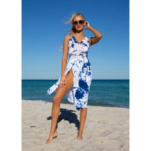 TIE-DYE BLUE COTTON COVER-UP