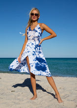 TIE-DYE BLUE COTTON COVER-UP