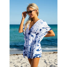 COTTON COVER-UP - BLUE TIEDYE, WHITE OR BABY TURQUOISE