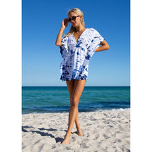 COTTON COVER-UP - BLUE TIEDYE, WHITE OR BABY TURQUOISE
