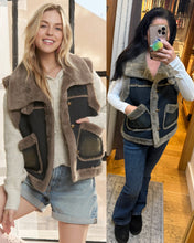 Knit Henley Denim Faux Fur Lined Jacket - Denim