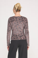 Glitter Burnout Top - Mocha Mauve